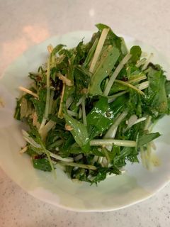 水菜嫌いな人のための水菜塩昆布サラダ-レシピのメイン写真