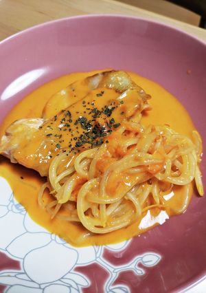 鶏肉ともやしのトマトクリーム煮-レシピのメイン写真