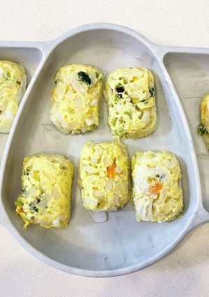 離乳食後期★レンジで簡単手づかみ卵うどん-レシピのメイン写真