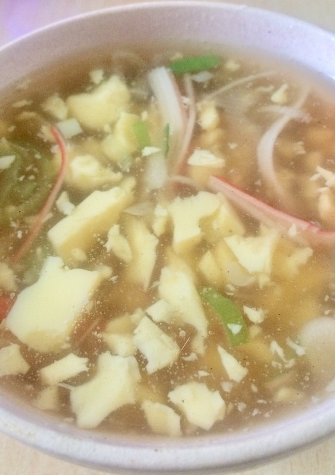卵豆腐とカニカマの和風スープ-レシピのメイン写真