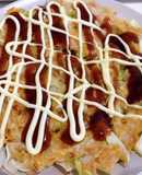 余ったたこ焼きの粉でお好み焼風