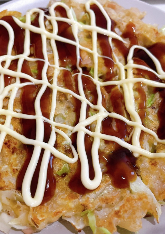 余ったたこ焼きの粉でお好み焼風-レシピのメイン写真