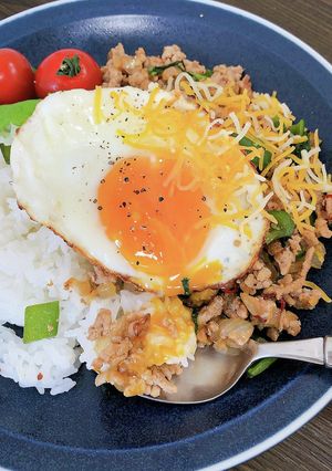 大葉で和風に！チーズガパオライス-レシピのメイン写真