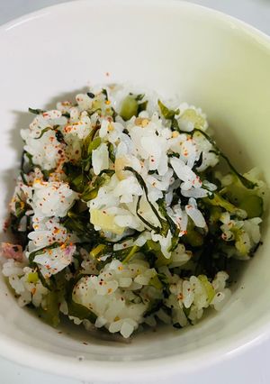 私の 高菜梅ちりめんごはん-レシピのメイン写真