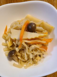 タケノコ入り切り干し大根の煮物-レシピのメイン写真