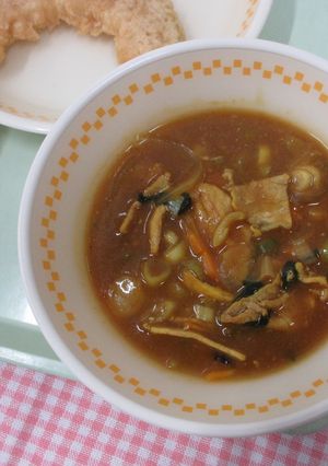 【学校給食】カレー南蛮うどんつゆ-レシピのメイン写真