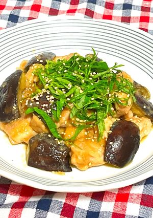 なすと鶏肉のごまみそ照り焼き-レシピのメイン写真