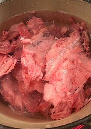 水だけで牛すじの下処理　冷凍保存ok-レシピのメイン写真