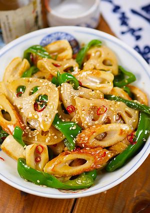 レンコンとちくわとピーマンのきんぴら😋♪-レシピのメイン写真