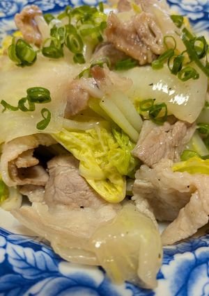 豚バラ白菜のポン酢醤油炒め❣ごま油香る♪-レシピのメイン写真