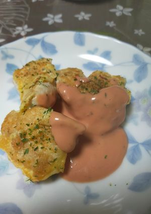 鶏むね肉のピカタ　オーロラソース-レシピのメイン写真