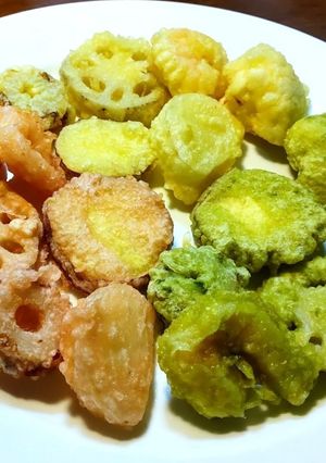 雛祭りの天ぷら ビーツでピンク・抹茶-レシピのメイン写真