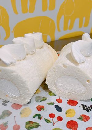 絶品✨純白✨ホワイトロールケーキ-レシピのメイン写真