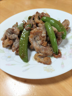 スナップえんどうと豚肉塩こうじ炒め-レシピのメイン写真