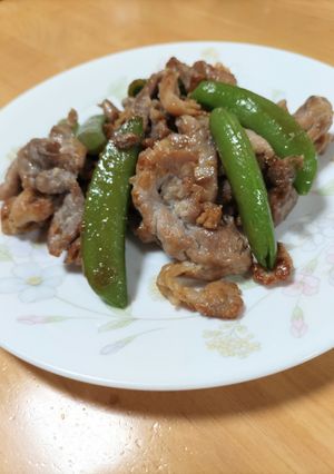 スナップえんどうと豚肉塩こうじ炒め-レシピのメイン写真