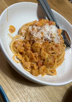 エビとトマトクリームパスタ-レシピのメイン写真
