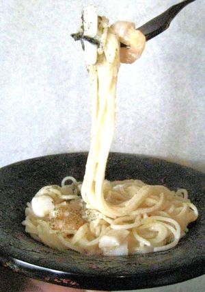 シーフードヌードルで作るシーフードパスタ-レシピのメイン写真