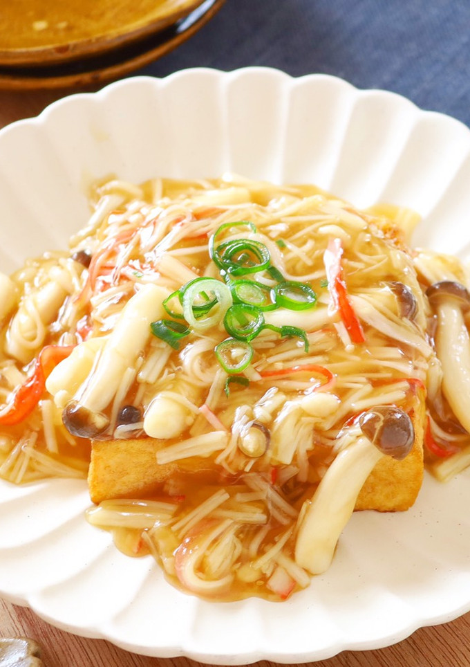 厚揚げの中華風きのこあんかけ-レシピのメイン写真