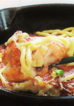 〖 長いもと明太子のトロトロ鉄板焼き 〗-レシピのメイン写真