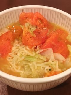 サッポロ一番塩ラーメンアレンジ★トマト麺-レシピのメイン写真