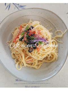 簡単!トマトと大根のWおろし冷製パスタ-レシピのメイン写真