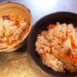 コンビーフと人参の炊き込みご飯