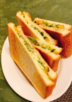 かぼちゃとチーズのホットサンド-レシピのメイン写真