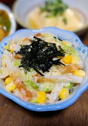 キャベツとちくわのたらマヨコーン-レシピのメイン写真