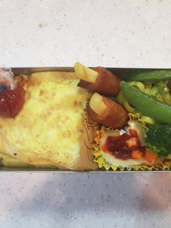 高校生弁当覚え書き56オムライス&パスタ-レシピのメイン写真