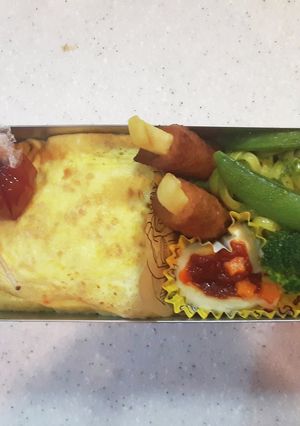 高校生弁当覚え書き56オムライス&パスタ-レシピのメイン写真