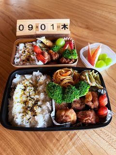 2022.9/1 小学生中学生男子弁当-レシピのメイン写真