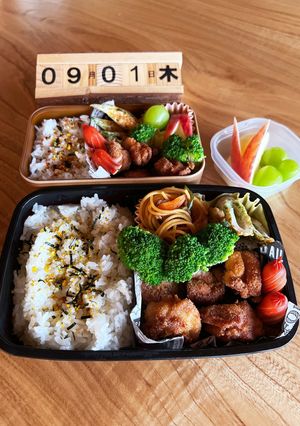 2022.9/1 小学生中学生男子弁当-レシピのメイン写真