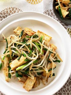 厚揚げ・ニラ・もやし炒め♪-レシピのメイン写真