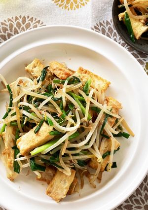 厚揚げ・ニラ・もやし炒め♪-レシピのメイン写真