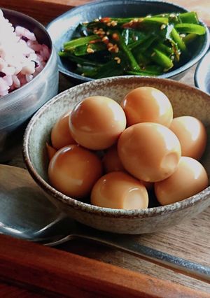 ご飯のお供★うずら卵のにんにく醤油漬け-レシピのメイン写真