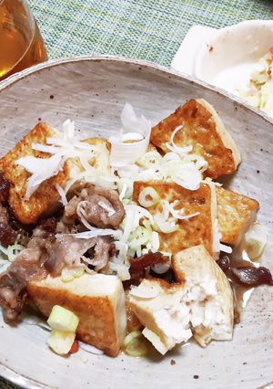 牛バラと木綿豆腐のバタポン-レシピのメイン写真