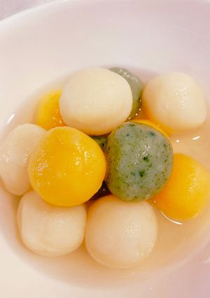 もっちり♡3色お月見だんご＊寒ざらし風-レシピのメイン写真