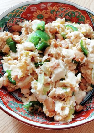 ツナ缶でヘルシー炒り豆腐-レシピのメイン写真