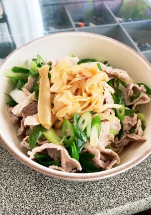 ネギ豚そうめんをやわらぎで-レシピのメイン写真