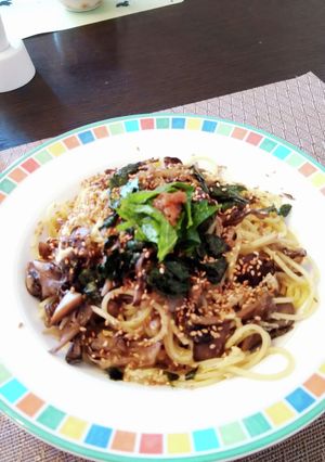舞茸と新生姜と卵の和風パスタ-レシピのメイン写真