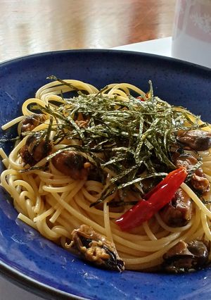 業スー缶でかんたんムール貝和風パスタ-レシピのメイン写真