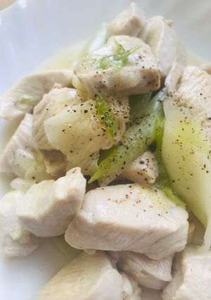 あっさり食堂●鶏肉と長ネギの塩だし炒め-レシピのメイン写真