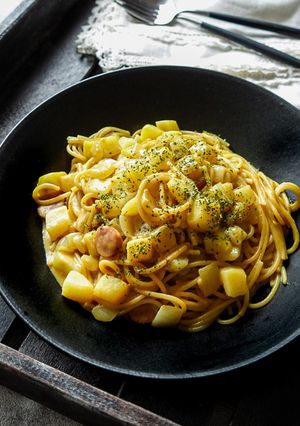 ワンパンカレークリームパスタ-レシピのメイン写真