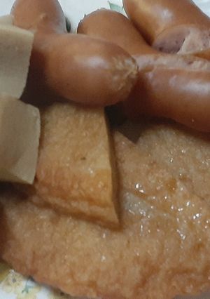 高野豆腐とウィンナーこぼう天の煮物-レシピのメイン写真