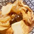 簡単♪厚揚げとしめじの麺つゆオイスター煮