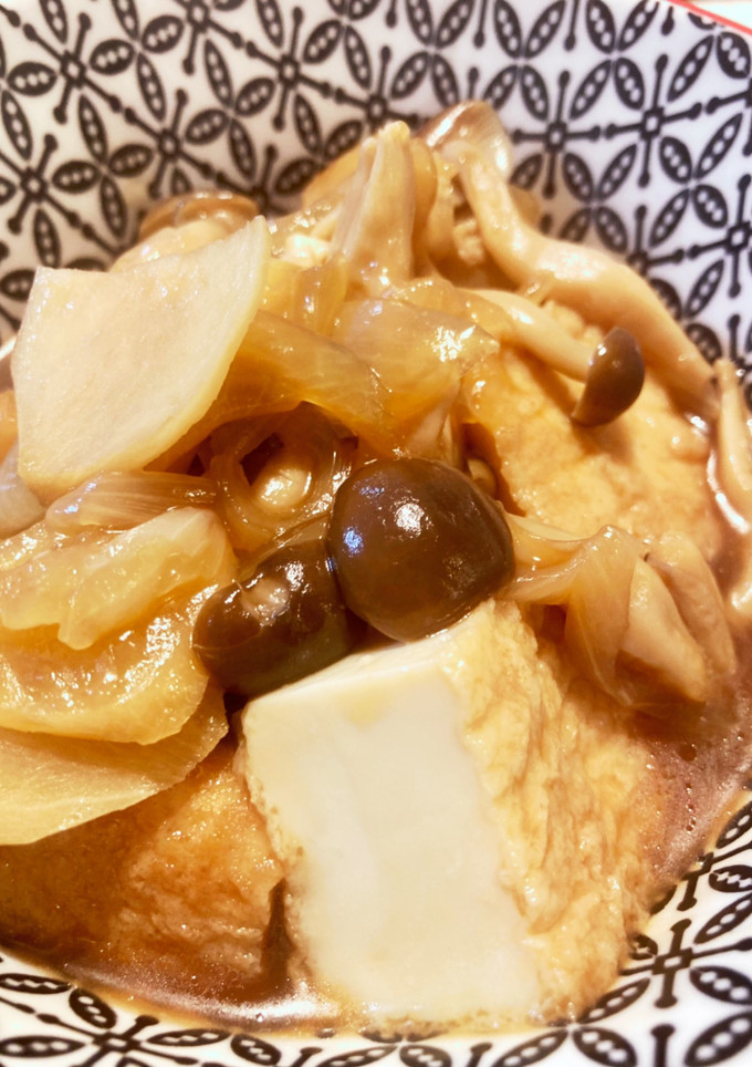 簡単♪厚揚げとしめじの麺つゆオイスター煮-レシピのメイン写真
