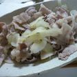 豚バラとセロリの塩炒め