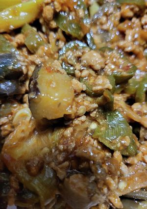 鶏挽き肉のピーマン入り麻婆茄子-レシピのメイン写真