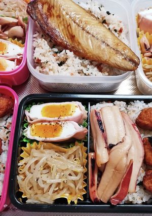 高校生息子、旦那、娘弁当(9/2)-レシピのメイン写真