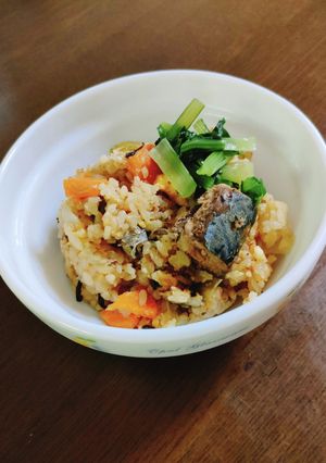 おこわ風☆さば缶味噌味炊き込みご飯-レシピのメイン写真